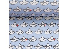 Baumwolle - Love Boat Cherry Picking hellblau